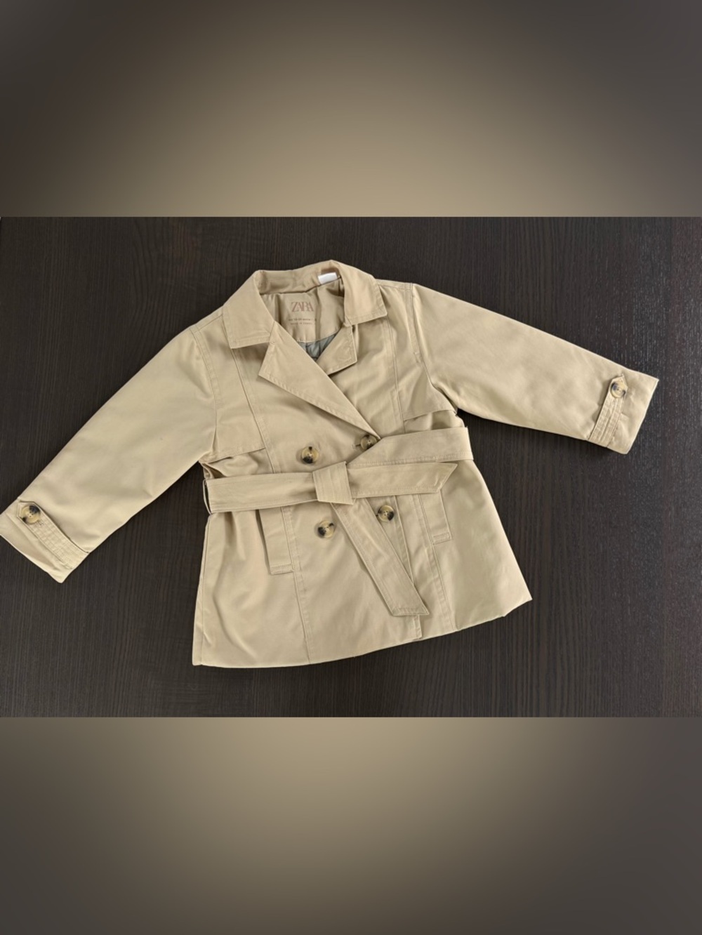 Zara Kids Beige Trench Coat with Belt